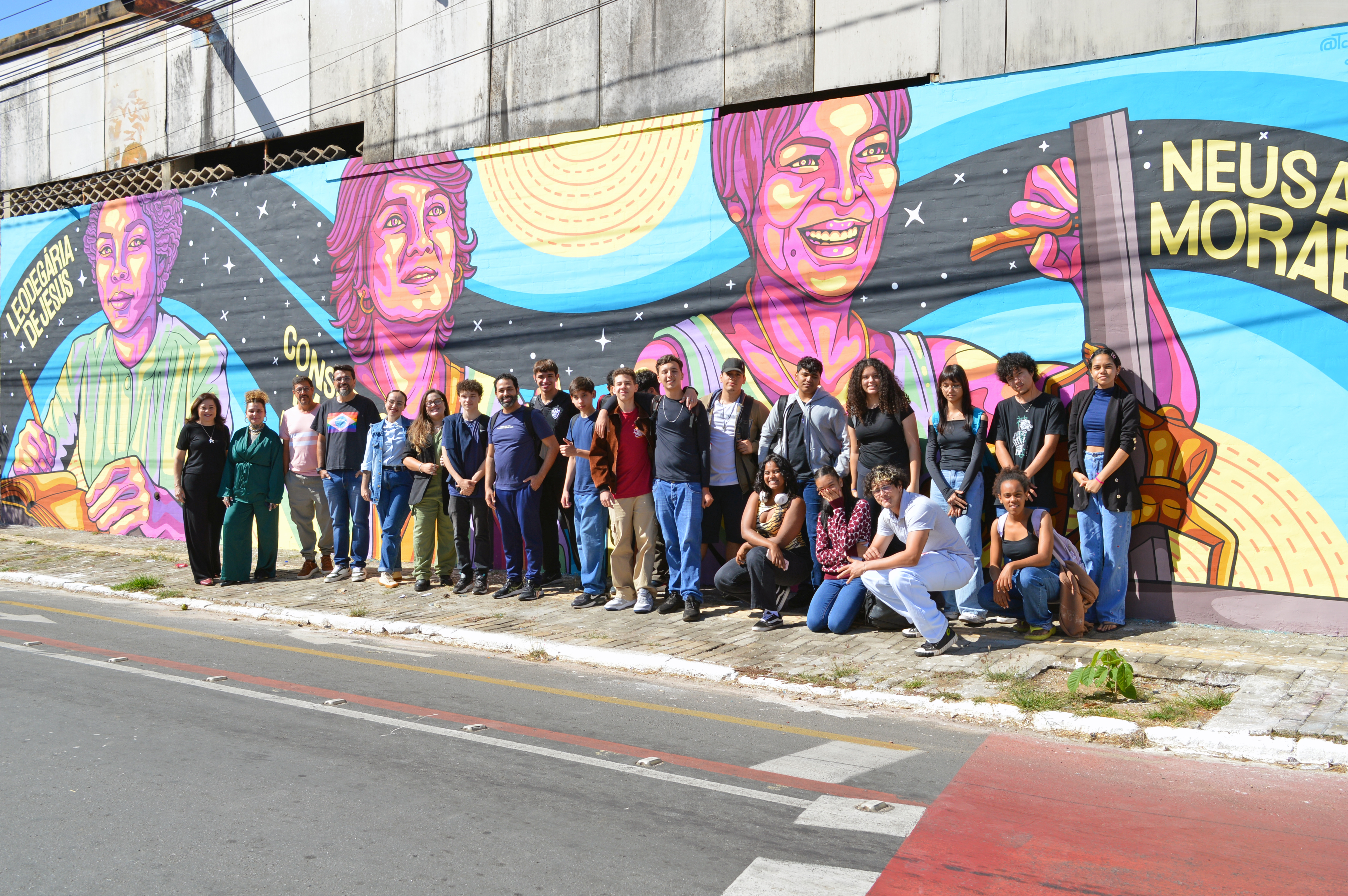 Mural do projeto Luzes da Terra foi lançado durante a programação de aniversário de 83 anos do Câmpus Goiânia do IFG.
